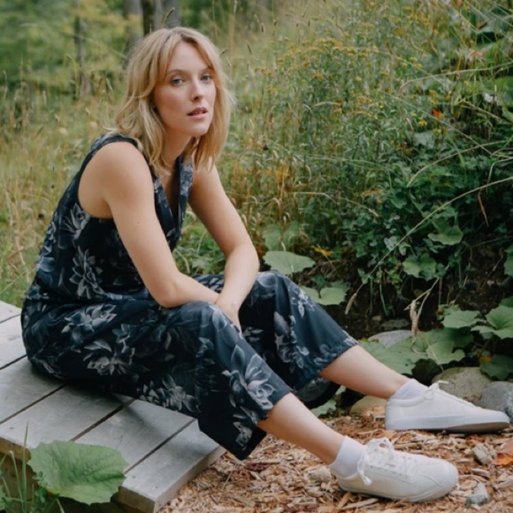 Floral Sleeveless Black Jumpsuit
